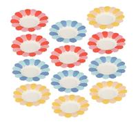 SOIMISS Assiettes en Papier Jetables 150 Pcs - Lot de 50 Rouges, 50 Jaunes, 50 Bleues - Décorations Fête Garçon et Filles, Vaisselle de Table pour Anniversaire et Apéritifs