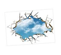 SOIMISS Autocollant Mural 3d Ciel Bleu Réaliste Pvc sans Pvc Interdit Décor Plafond Facile à Poser Chambre Adulte Solide et Amovible
