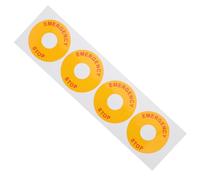 SOIMISS Autocollants d'Arrêt d'Urgence pour Machines Lot de 4 Étiquettes Adhésives Résistantes et Visibles Panneaux de Sécurité Électrique pour Signalisation Industrielle et Zones à