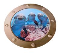 SOIMISS Autocollants Décoratifs 3d Poisson en Pvc, Étanches et Amovibles, pour Décoration Murale et Miroir Chambre de Bébé ou Salon Moderne