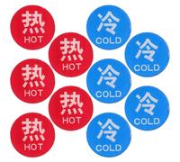 SOIMISS Autocollants Indicateurs Eau Chaude et Froide en Acrylique Résistant, Lot de 10 Pièces pour Robinets de Salle de Bain, Toilette, Étiquettes Adhésives Température Pratique