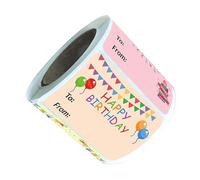 SOIMISS Autocollants Joyeux Anniversaire Autocollants d'Anniversaire pour Présents 200 Pièces Étiquettes Autocollantes Nominatives Décoratives pour Fêtes et Emballages