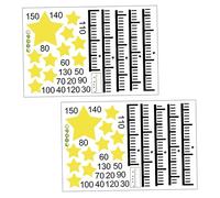 SOIMISS Autocollants Muraux pour Garçon et Mesure Taille Décoration Murale Étoile 2 Feuilles Maternelle Chambre d'Garçon et