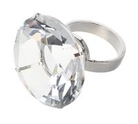 SOIMISS bague en diamant accessoires de mariage ornements de bague accessoires d'anneau simulés fête ornements en verre de mariage ornement de bague de fiançailles Un verre Transparent