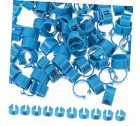 SOIMISS Bagues pour Pattes d'oiseaux Numérotées en Aluminium Solide, Anneaux De Pattes De Pigeon Bleus Taille Moyenne, Identification Pratique pour Pigeons Et Oiseaux De Compagnie