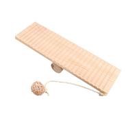 SOIMISS Balançoire en Bois pour Hamster Jouet à Bascule Équilibre Solide Matière Naturelle Jouet D’éveil Habitat Petits Animaux