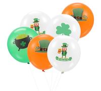 SOIMISS Ballons en Latex Saint-patrick 40 Pcs - Kit de Ballons Décoratifs Multicolores Trèfle, Chapeau Vert et Tirelire - Accessoires Légers pour Fête et Décoration de Table