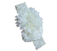 SOIMISS Bandeau Accessoire Confortable et Décoratif pour Garçon et Filles en Dentelle Beige Rose en Satin, Élastique et Résistant à L'usure pour Cheveux de Bébé
