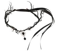 SOIMISS Bandeau Couronne D'halloween Gothique en Résine Noire Cornes de Démon, Qualité Exceptionnelle et Artisanat Raffiné pour Fêtes et Événements Cosplay