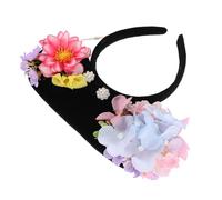 SOIMISS Bandeau de Princesse Vintage Dynastie Qing Serrage-Tête Chinois Traditionnel avec Fleurs Artificielles Accessoire Cheveux Hanfu Chinois pour Cosplay et Mariage Bandeau Fleuri