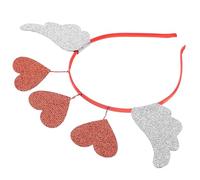 SOIMISS Bandeau de Saint-Valentin pour Adultes de Trois Cœurs Roses et Rouges Ailes D’Ange Léger et Confortable Accessoire Coiffure Festif pour Fêtes Mariage et Occasions Spéciales