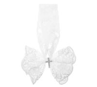 SOIMISS Bandeau Finition Douce Réduisant Irritations Nœud et Croix Bébé en Dentelle Blanche pour Cérémonies Formelles en Intérieur