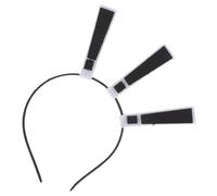SOIMISS Bandeau Point D'exclamation Cintres Moelleux Abat-jour En Parchemin Bandeau Foulard Abat-jour à Bande De Chant Cintres De Bal Bandeau Petits Kits En Tissu Black