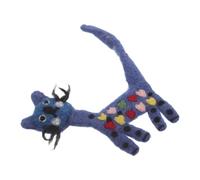 SOIMISS Barrette en Feutre Aiguilleté Bleue Petite Chatte, Pince à Cheveux Mignonne en Laine Feutrée, Accessoire Cheveux Bébé Fille Style Dessin Animé, Épingle Douce pour Coiffure
