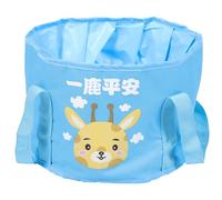 SOIMISS Bassine Bain Pied Pliable Portable Bleu Moyen avec Pochette de Rangement Étanche pour Voyage Camping et Spa Itinérant