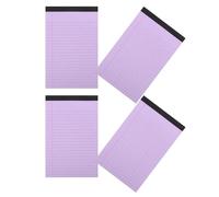 SOIMISS Bloc-notes Juridique A5 Violet Lot de 4, Papier Ligné Détachable sans Trace, Bloc-notes de Poche Pratique pour Gestion Bureau et Prise de Notes Étudiantes
