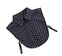 SOIMISS Blouse à Faux Col à Pois en Chiffon et Polyester, Col Amovible Confortable Broche et Sangle Extensible, Style Élégant pour Femme