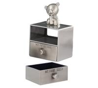 SOIMISS Boîte à Dents de Lait Métal Multifonction Boîte à Bijoux et Petits Trésors pour Bagues Cadeau Décoration pour Garçon et Fille