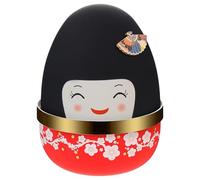 SOIMISS Boîte à Musique Rotative pour Poupée Japonaise en Résine Rose Rouge Décoration Intérieure Élégante pour Bureau et Étagère Présent Unique pour Maison et Collection