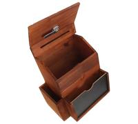 SOIMISS Boîte à Suggestions en Bois Massif 203X15X27 CM avec Serrure Urne Verrouillable pour Collecte de Fonds et Dépôt de Commentaires Boîte à Pourboires Vintage pour Bureau Église