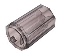 SOIMISS Boîte de Rangement Acrylique Ronde 3 Compartiments 13,7 X 7,6 Cm pour Outils D'extension de Cils et Distributeur de Cotons-tiges Noire Translucide, Organiseur Cosmétique