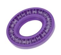 SOIMISS Boîte de Rangement Bobines Couture Plastique avec Anneaux Caoutchouc Portable et Protection Anti-déformation Set avec Bobines Violettes