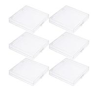 SOIMISS Boîte de Rangement en Plastique Transparente à Charnières pour 6 Spécimens d’Insectes Petite Vitrine D’Exposition Compacte et Légère pour Collection et Étude Scientifique