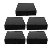 SOIMISS Boîte de Rangement pour 5 Médailles et Bagues en Plastique Mousse Rouge Plate, Coffret à Bijoux Compact 12x9x2,3 Cm, Organiseur de Médaillons pour Présentation et