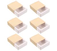 SOIMISS Boîte de Rangement pour Allumettes Blanche 6pcs en Papier Joint Étanche, Forme Compacte, Style Vintage pour Shower et Événements Festifs