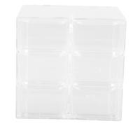 SOIMISS Boîte de Rangement pour Lentilles de Contact Acrylique Transparent Organisateur de Tiroir Compact à Compartiments Pratique pour Stockage et Transport