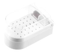 SOIMISS Boîte de Rangement Transparente pour Embouts Ponceuse à Ongles Organiseur Pratique pour Salon et Usage Personnel