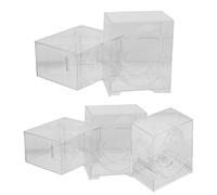 SOIMISS Boîte de Rangement Transparente pour Montre Individuelle en Plastique, Lot de 5, Dimensions 74 X 50 X 88 Mm, Couvercle Protecteur Anti-poussière, pour Organiser et Exposer