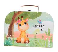 SOIMISS Boîte de Rangement Valise Garçon Fille Décorative Carton avec Poignée Valise Rigide pour Jouets et Accessoires Rangement Portable Garçon Fille Design Animaux Élégant