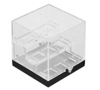 SOIMISS Boîte en Acrylique Vitrine pour Pierres Précieuses, 3 Niveaux, Noire, pour Pierres Précieuses et Balles de Golf, Collection et Présentation en Magasin ou Devant Un Public