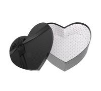 SOIMISS Boîte Présent Cœur Noire Moyenne 270X210X105 MM en Papier Résistant Coffret Vide pour Saint-Valentin Emballage Présent Polyvalent pour Chocolats Fleurs et Bijoux Boîte