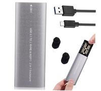 SOIMISS Boîtier Disque Dur Externe Portable M2 Ngff Nvme Alliage Aluminium USB Type-C 31 Petit Format Transfert Rapide Compatible Ordinateurs Portables et TV Intelligentes