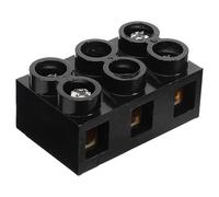 SOIMISS Bornier à Vis 3 Positions 60A 500V Noir Connecteur de Borne Électrique Double Rangée Bloc de Câblage Isolant et Ignifuge pour Installations Industrielles et Circuits Haute