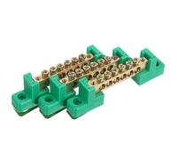 SOIMISS Bornier en Cuivre Compact Lot de 3 pour Mise la Terre 6 Trous Adapté aux Tableaux de Distribution et Panneaux Électriques