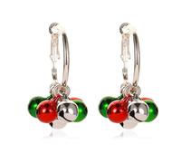 SOIMISS Boucles D'oreilles en Alliage Cloche et Pompon de Noël Délicates pour Femmes, 4pcs, Style Élégant, pour Mariage et Fiançailles