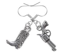 SOIMISS Boucles Oreilles Cowgirl Occidentales pour Femmes Pendantes Style Western pour Fêtes et Tenues Steampunk Accessoires Charme