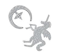 SOIMISS Boucles Oreilles Forme de Licorne Clous Oreilles Asymétriques pour Femmes Bijoux pour Toutes Occasions