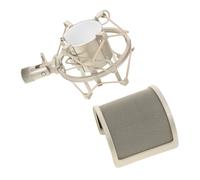 SOIMISS Bouclier Isolation Microphone U Forme de U Filtre Anti-pop avec Support Amortisseur Protection Antivents Légère Compatible Multiples Micros pour Studio et Streaming