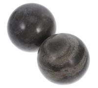 SOIMISS Boules de Baoding en Jade Naturel 5 CM Lot de 2 Boules de Massage des Mains pour Exercices Manuels Chinoises Anti-Stress Outil de Contemplation et Renforcement Musculaire