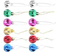 SOIMISS Boules de Noël Suspendues en Plastique 3 CM Forme Diamant 12 Pièces Décorations pour Sapin de Noël Fête de Fin d'Année Accessoires Suspendus pour Décoration Intérieure et