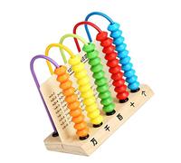 SOIMISS Boulier Éducatif Bois pour Garçon Fille de Calcul Mathématique avec Perles Colorées pour Apprentissage Numérique et Reconnaissance des Couleurs