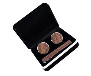 SOIMISS Boutons de manchette en bois et boutons de manchette pour homme, cadeau d'anniversaire, cadeau de fête des pères