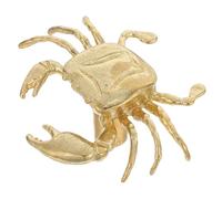 SOIMISS Boutons de Meuble en Laiton de Crabe Poignées Décoratives Vintage pour Tiroirs et Portes Cuisine Finition Naturelle Accessoires Miniatures pour Meubles Intérieurs Style Côtier