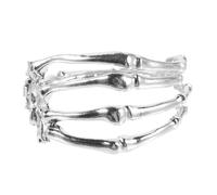 SOIMISS Bracelet Gothique Ouvert Ajustable avec Pendentif Squelette pour Halloween Manchette DIY Unisexe Accessoire pour Déguisement et Tenue Festive