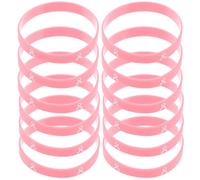 SOIMISS Bracelets Élastiques en Silicone Rose 20 Pcs Bracelets Ruban de Sensibilisation Cancer du Sein Ajustables pour Femmes Accessoire de Mode Conscience Santé