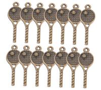 SOIMISS Breloques Raquette de Tennis DIY 18Pcs Accessoires Bijoux Vintage Pendentifs Uniques Fabrication de Bracelets Pendentifs pour Artisanat
